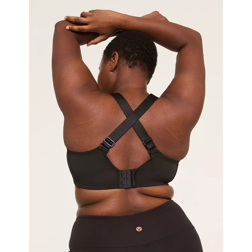 NEW Lane Bryant Livi Active Medium Impact Wirefree Sports Bra Black 44H Plus Sz - Picture 7 of 7